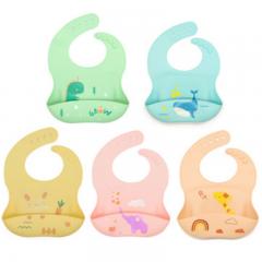 食品グレードの防水シリコン製ベビーよだれかけ